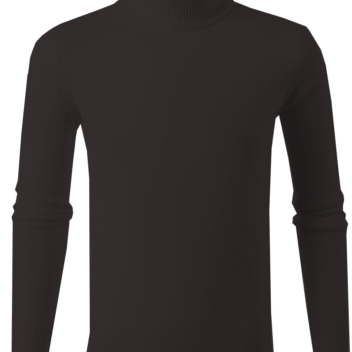 Turtle Neck Knitted Slim Sweater, Men's Casual Warm Solid High Stretch Pullover Sweater For Fall Winter, Old Money Style