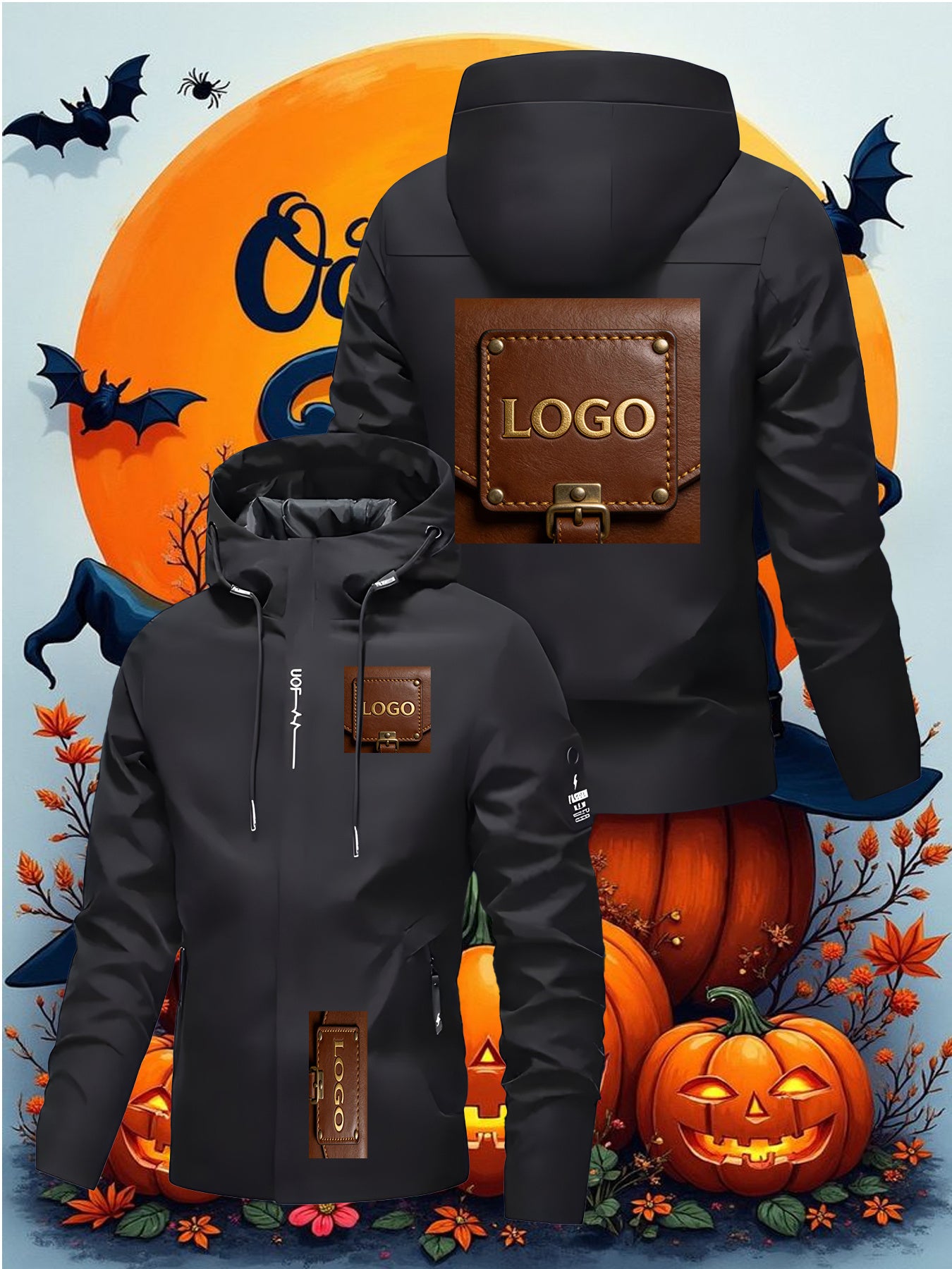 Men'S and Women'S High-End Personalized Hooded Jackets | Autumn and Winter New Styles, Customizable with Any Logo, Brand Logo, Image, Text, Casual Business, Fashionable Street, Outdoor Sports, Travel Versatile Top, Zipper Clo