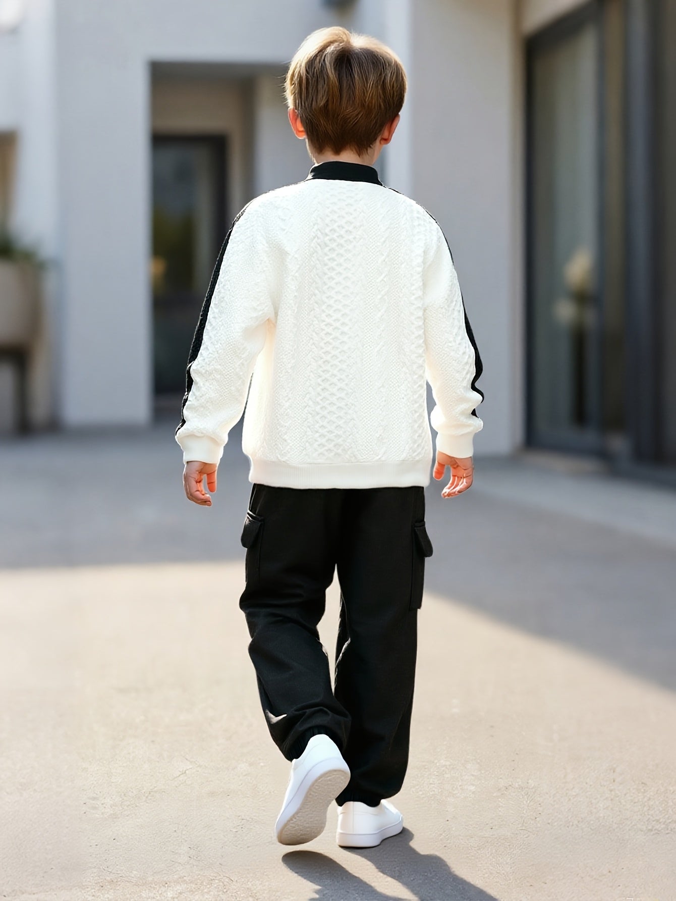[2pcs Set, Soft Fabric] Boys' Spring/Autumn Outfit, Long Sleeve Shirt and Pants 2pcs Set, for 8-, Fashionable Top + Casual Pants, Soft and Comfortable Fabric, Suitable for Commuting, School Wear, Outdoor Activities, as a Gift