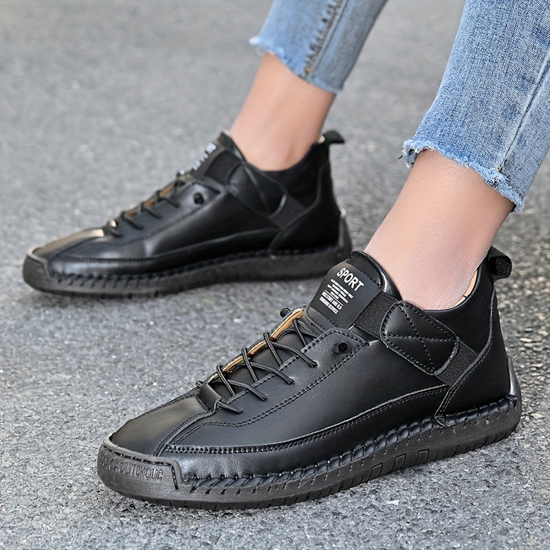 Women'S Slip-On Loafers - Breathable Synthetic Cover Casual Shoes with Soft Rubber Sole, Lace-Up Design, All-Season Comfort for Casual Attire, Ladies Shoes