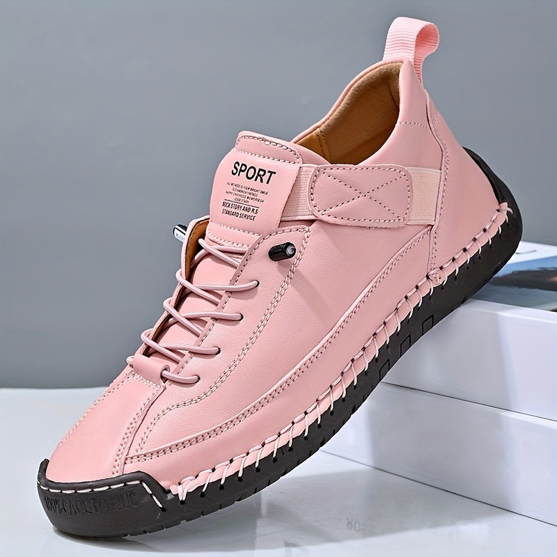Women'S Slip-On Loafers - Breathable Synthetic Cover Casual Shoes with Soft Rubber Sole, Lace-Up Design, All-Season Comfort for Casual Attire, Ladies Shoes