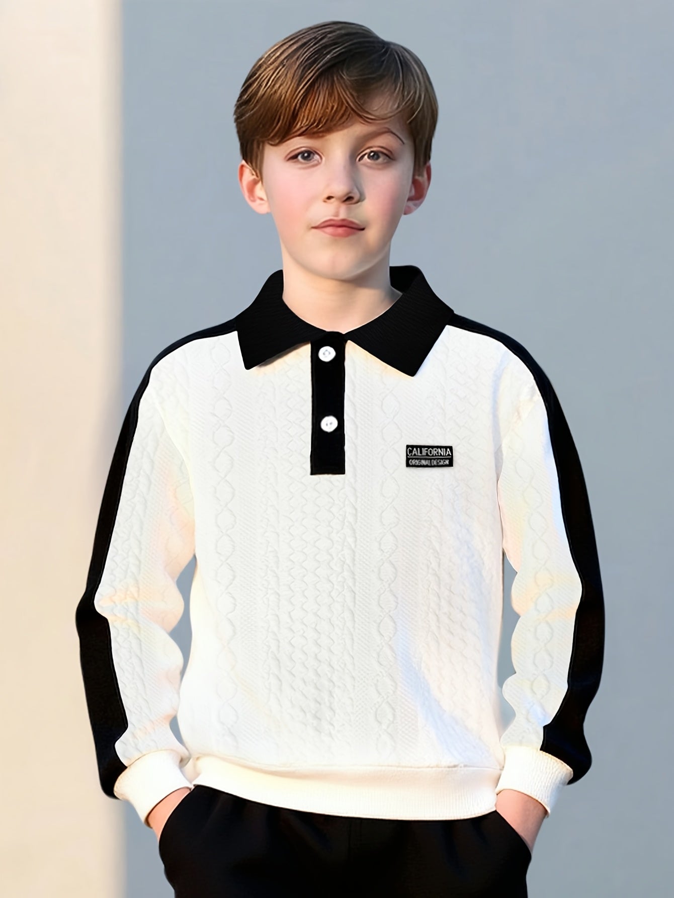 [2pcs Set, Soft Fabric] Boys' Spring/Autumn Outfit, Long Sleeve Shirt and Pants 2pcs Set, for 8-, Fashionable Top + Casual Pants, Soft and Comfortable Fabric, Suitable for Commuting, School Wear, Outdoor Activities, as a Gift