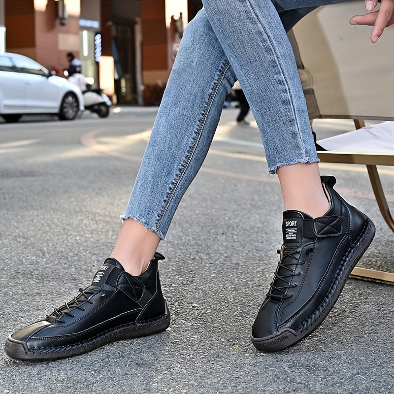 Women'S Slip-On Loafers - Breathable Synthetic Cover Casual Shoes with Soft Rubber Sole, Lace-Up Design, All-Season Comfort for Casual Attire, Ladies Shoes