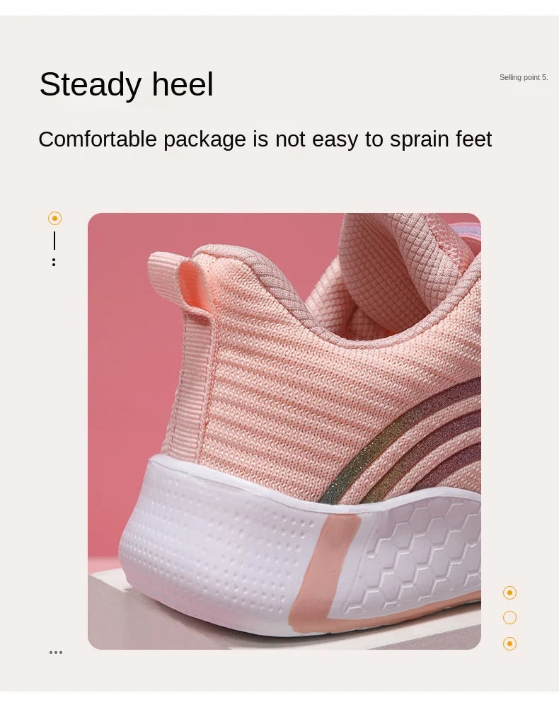 Kids Shoes Girls 6-12 Y Old Casual Sneaker Autumn Mesh Breathable Pink Running Shoes Student White Shoe with Lighted Students
