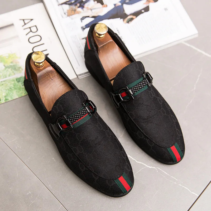 Cuccd Luxury Formal PU Loafers Slip-On Closure Cusp Toe Rubber Outsole Lightweight Comfortable Breathable Office Career Shoes