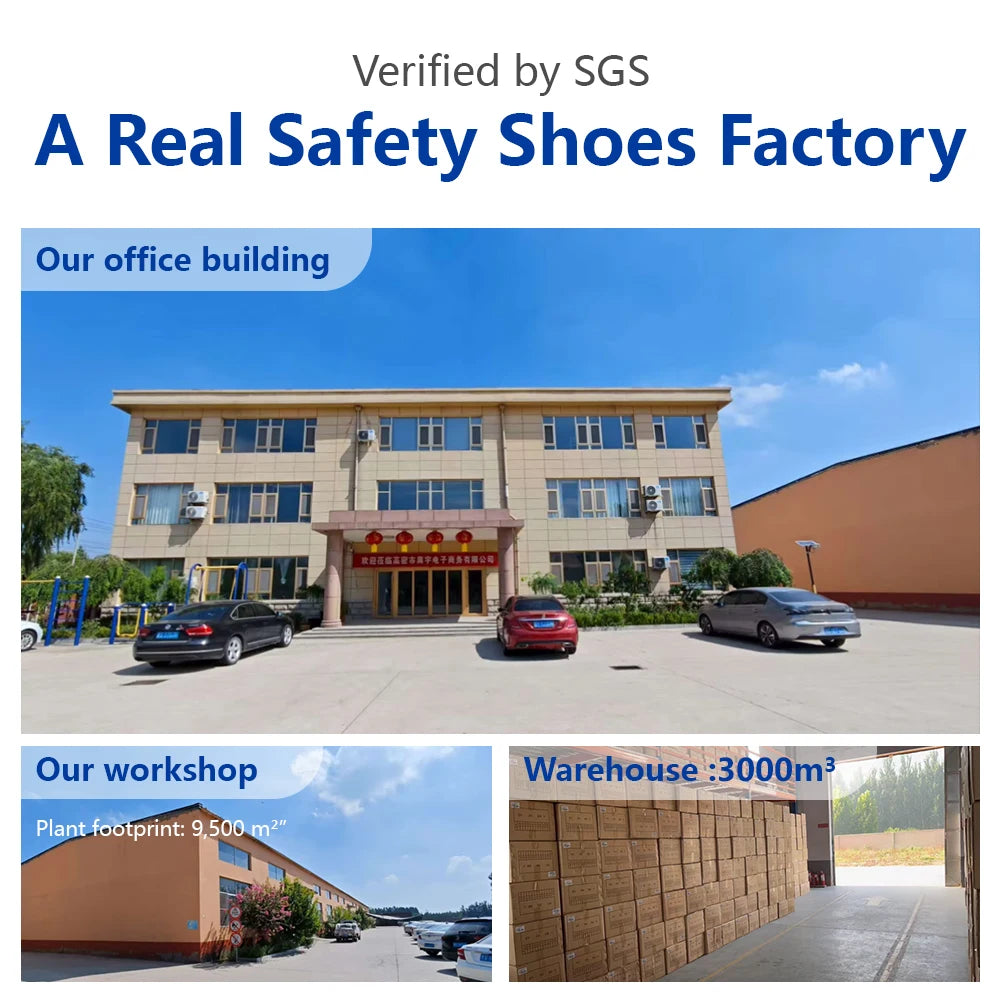 Microfiber Leather Work Boots with Steel Toe Waterproof Rubber Soles No Lace-Brown Cap Safety Shoes for Summer Use in Industries