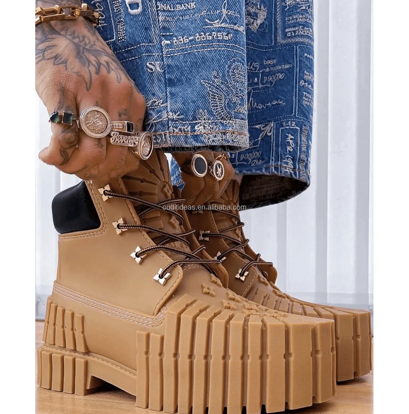 New With Box Sports Tim Safety Waterproof Calf Leather Tag Men Climbing Hiking Men Workwear Sneaker Shoe Wheat Ankle Ranger Boot