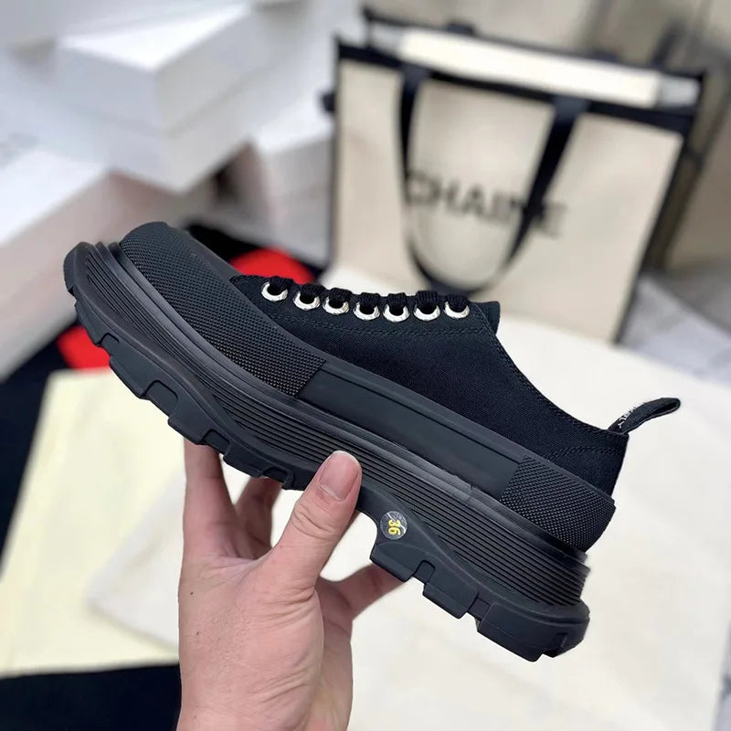 2025 new fashion platform men's and women's special canvas shoes comfortable deodorizing non-slip walking shoes