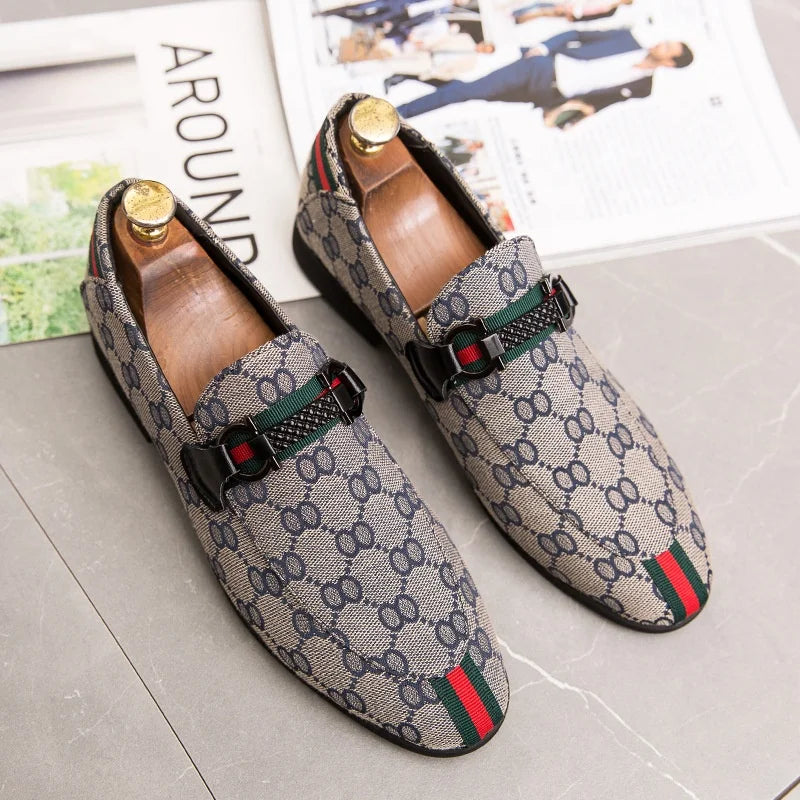 Cuccd Luxury Formal PU Loafers Slip-On Closure Cusp Toe Rubber Outsole Lightweight Comfortable Breathable Office Career Shoes