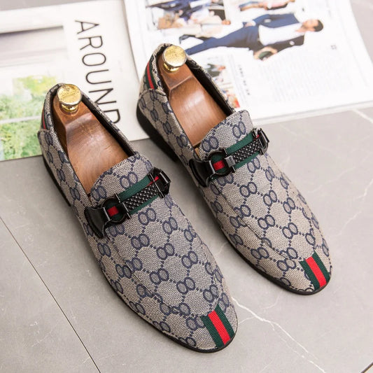 Cuccd Luxury Formal PU Loafers Slip-On Closure Cusp Toe Rubber Outsole Lightweight Comfortable Breathable Office Career Shoes