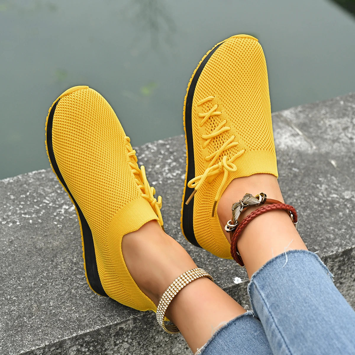 Women Casual Shoes Fashion Breathable Walking Mesh Flat Shoes Woman White Sneakers Women 2024 Tenis Feminino Female Shoes