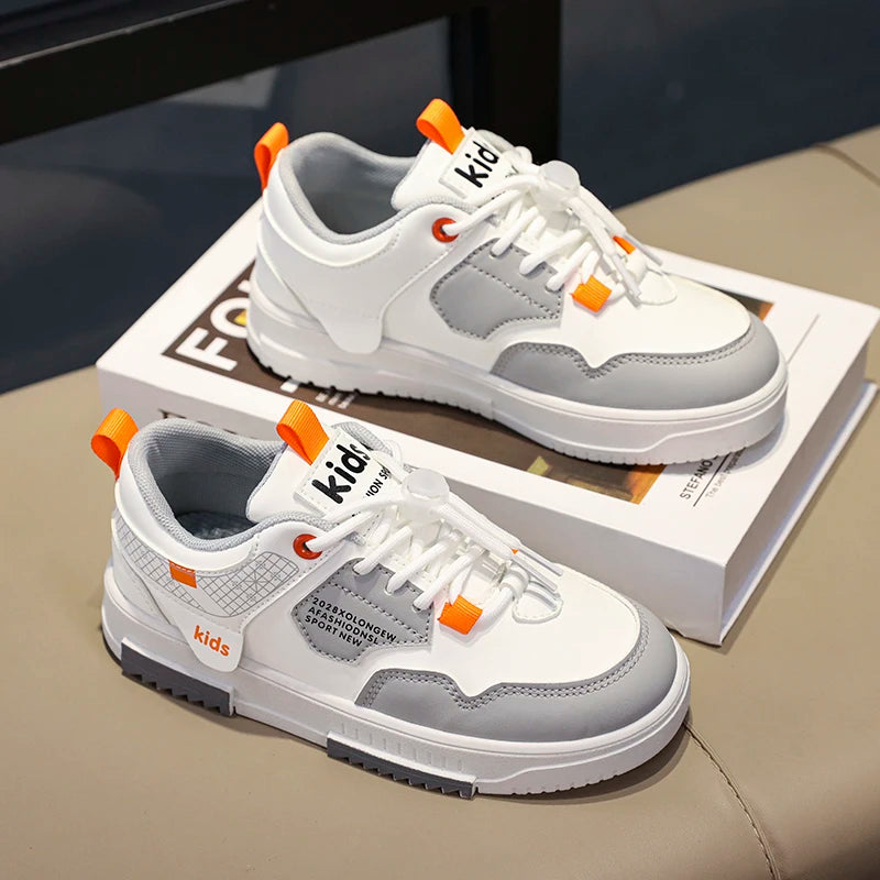 Children's shoes Children's small white shoes Boys' shoes 2024 new white sports shoes for primary school girls big children