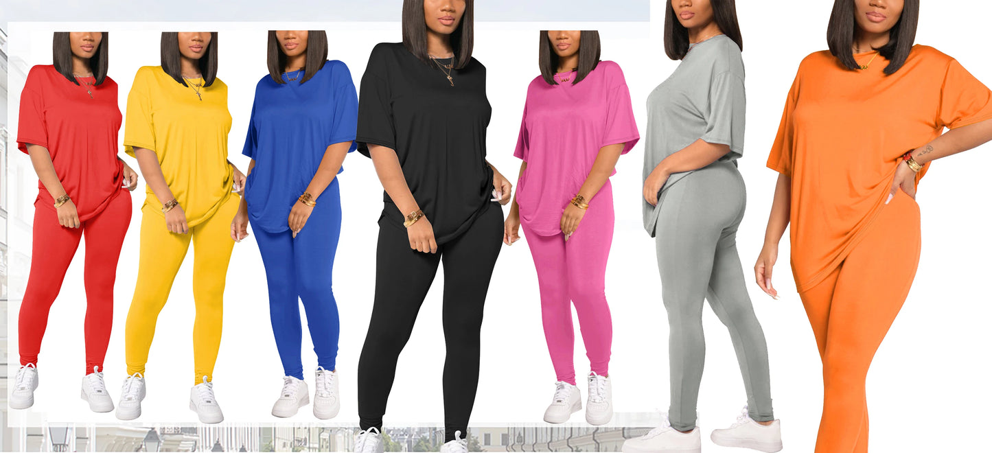 Women's Casual 2 Piece Outfits 2024 Sweatshirt and Sweatpant Jogger Sets Tracksuits