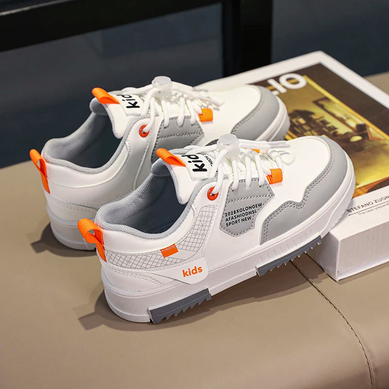 Children's shoes Children's small white shoes Boys' shoes 2024 new white sports shoes for primary school girls big children