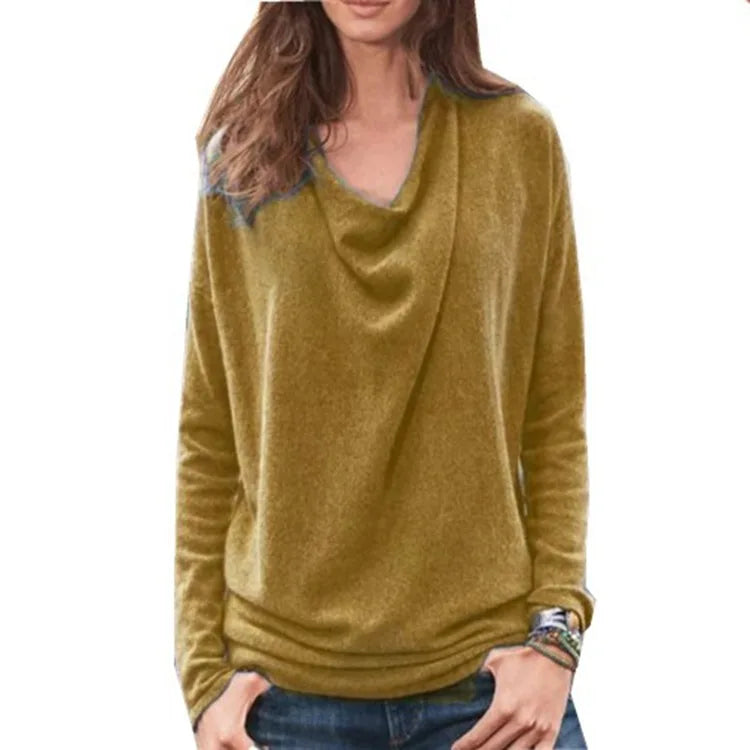 Women's Elegant Fashionable Long Sleeved T-shirt 2024 New T-shir Tops  Womans Tops Camisetas Mujeres Tendencias 2024 Shirts