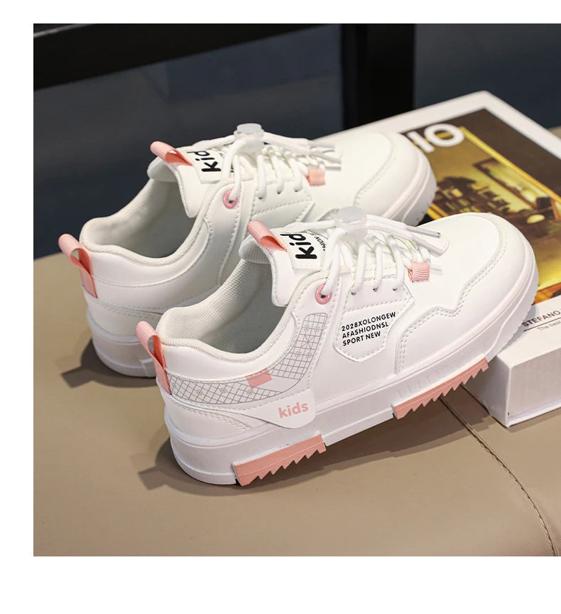Children's shoes Children's small white shoes Boys' shoes 2024 new white sports shoes for primary school girls big children