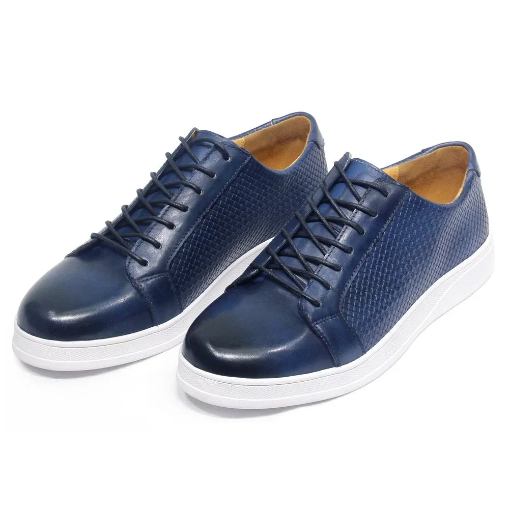 Men's Classic Derby Casual Shoes Cow Genuine Leather Lace-Up Comfortable Driving Sneakers Flat Original Style for Men