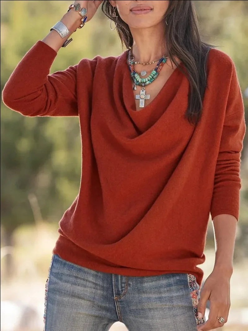 Women's Elegant Fashionable Long Sleeved T-shirt 2024 New T-shir Tops  Womans Tops Camisetas Mujeres Tendencias 2024 Shirts