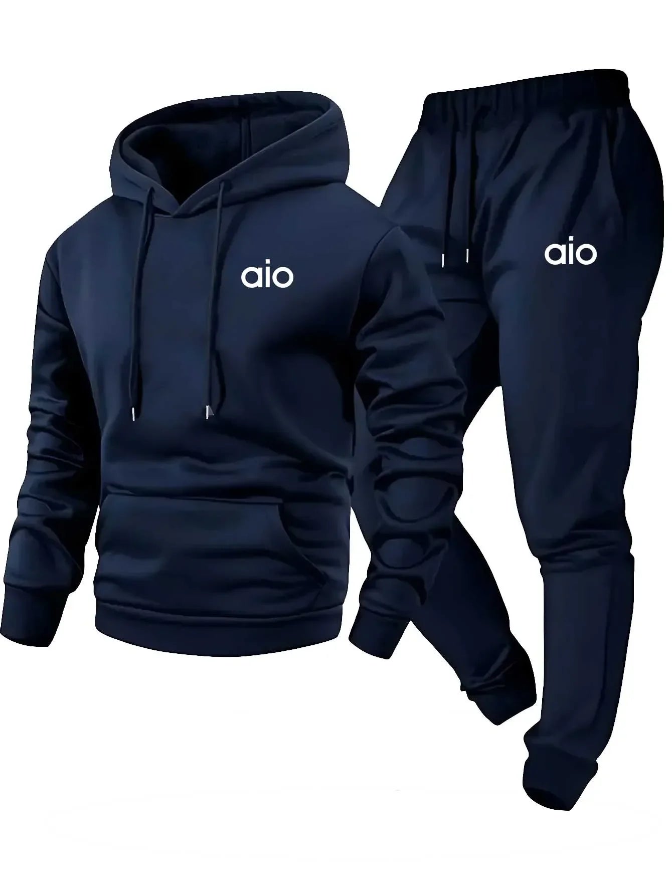 New Men's Color Block Hoodie and Sweatpants Set 2025 Soft Fabric Waist Drawstring Stylish Black White Print clothes for men