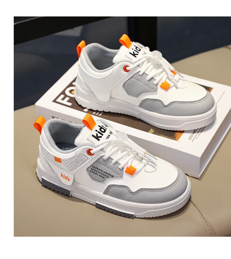Children's shoes Children's small white shoes Boys' shoes 2024 new white sports shoes for primary school girls big children