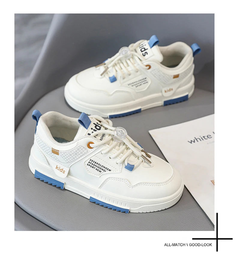 Children's shoes Children's small white shoes Boys' shoes 2024 new white sports shoes for primary school girls big children