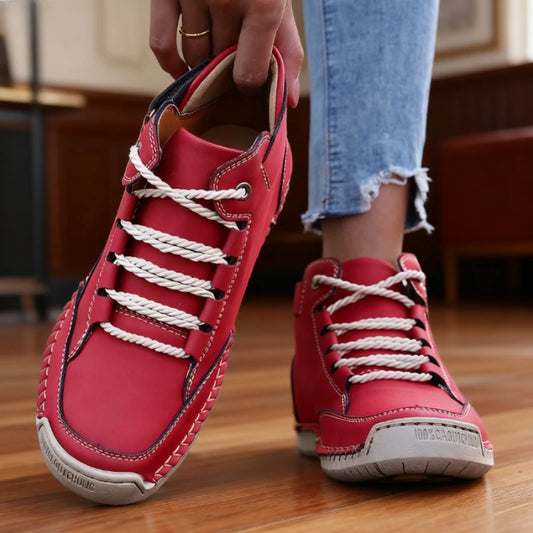 New 2025 Autumn Handmade Leather Women Boots Design Sneakers Man Breathable Casual Softer Shoes Men Ankle Boots Outdoor Boats