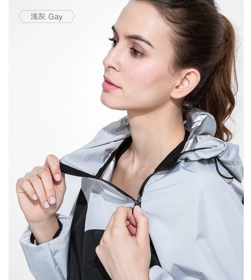Sports Sweat Sauna Suit for Men and Women, Sweat Trousers, Running, Weight Loss, Fitness Clothing, Drop Body Suit, Jacket, Tops
