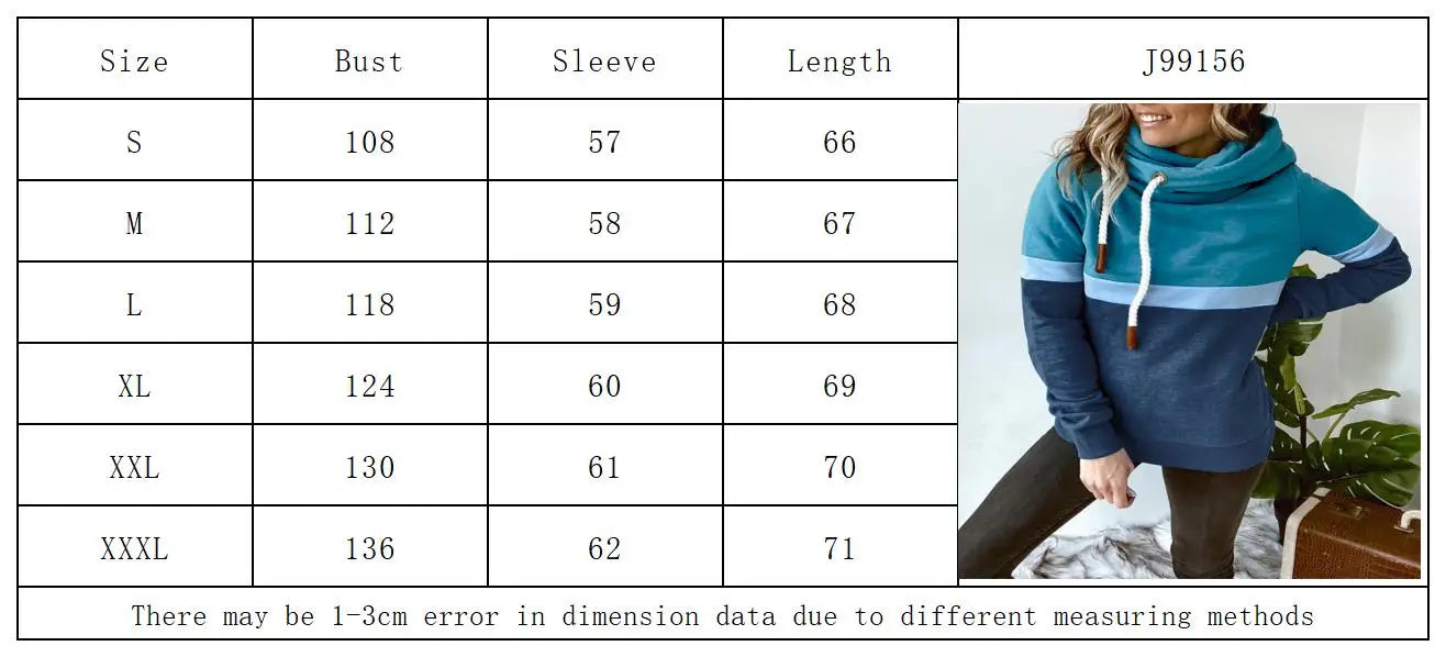 Women's sweatshirt 2024 new autumn and winter solid color stitching casual high collar hooded cross-border sweatshirt for women