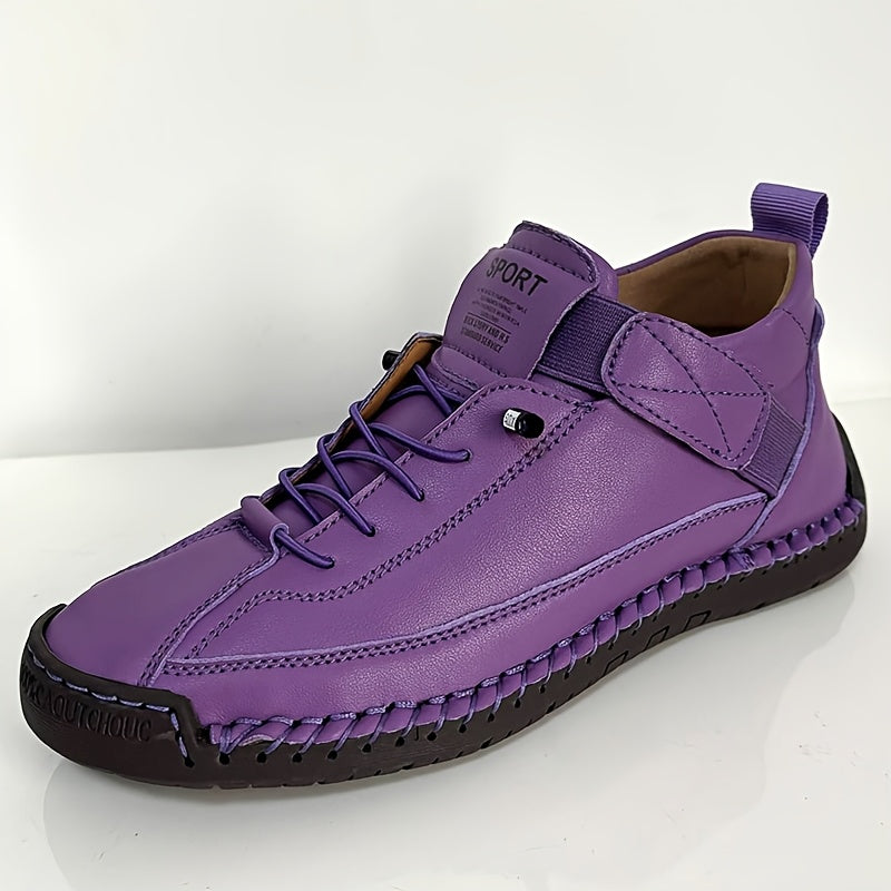 Women'S Slip-On Loafers - Breathable Synthetic Cover Casual Shoes with Soft Rubber Sole, Lace-Up Design, All-Season Comfort for Casual Attire, Ladies Shoes