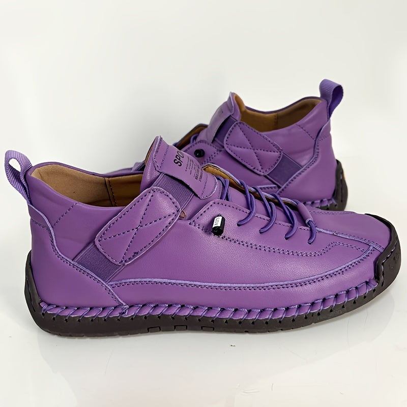 Women'S Slip-On Loafers - Breathable Synthetic Cover Casual Shoes with Soft Rubber Sole, Lace-Up Design, All-Season Comfort for Casual Attire, Ladies Shoes