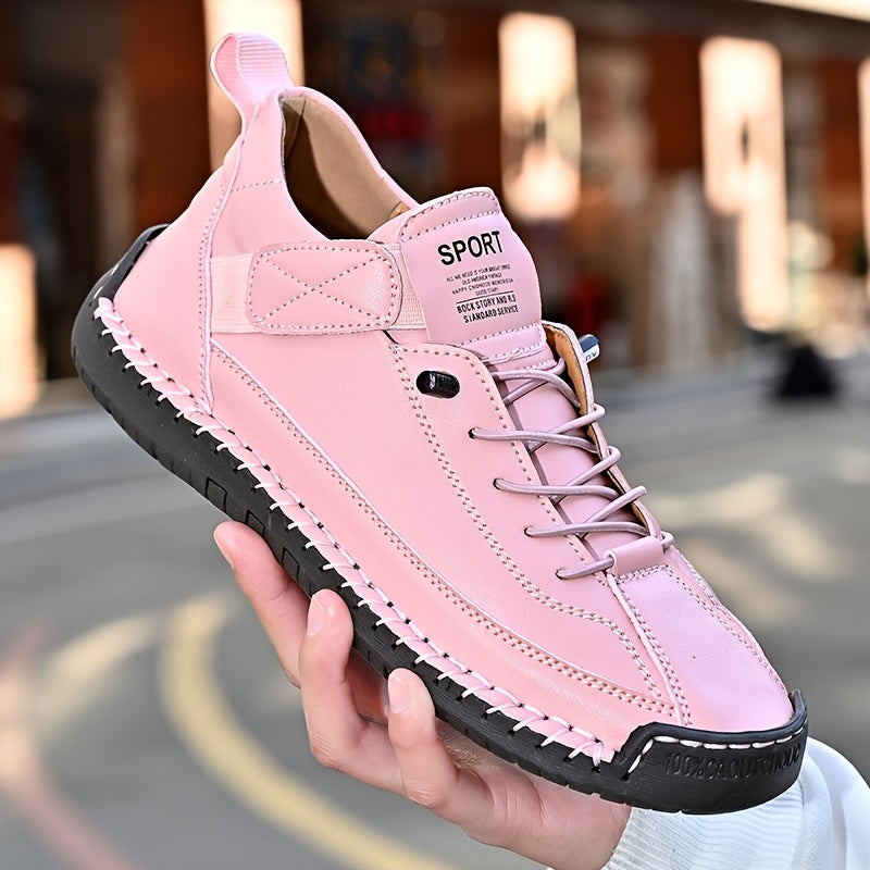 Women'S Slip-On Loafers - Breathable Synthetic Cover Casual Shoes with Soft Rubber Sole, Lace-Up Design, All-Season Comfort for Casual Attire, Ladies Shoes