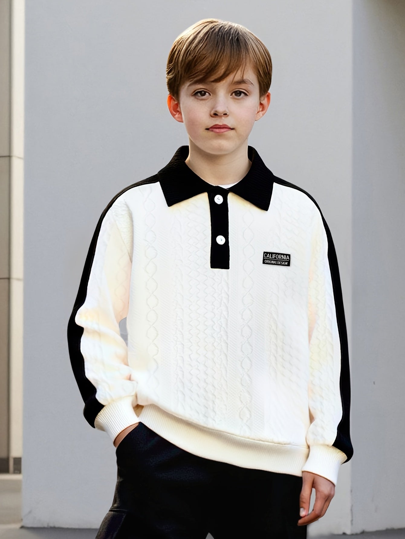 [2pcs Set, Soft Fabric] Boys' Spring/Autumn Outfit, Long Sleeve Shirt and Pants 2pcs Set, for 8-, Fashionable Top + Casual Pants, Soft and Comfortable Fabric, Suitable for Commuting, School Wear, Outdoor Activities, as a Gift