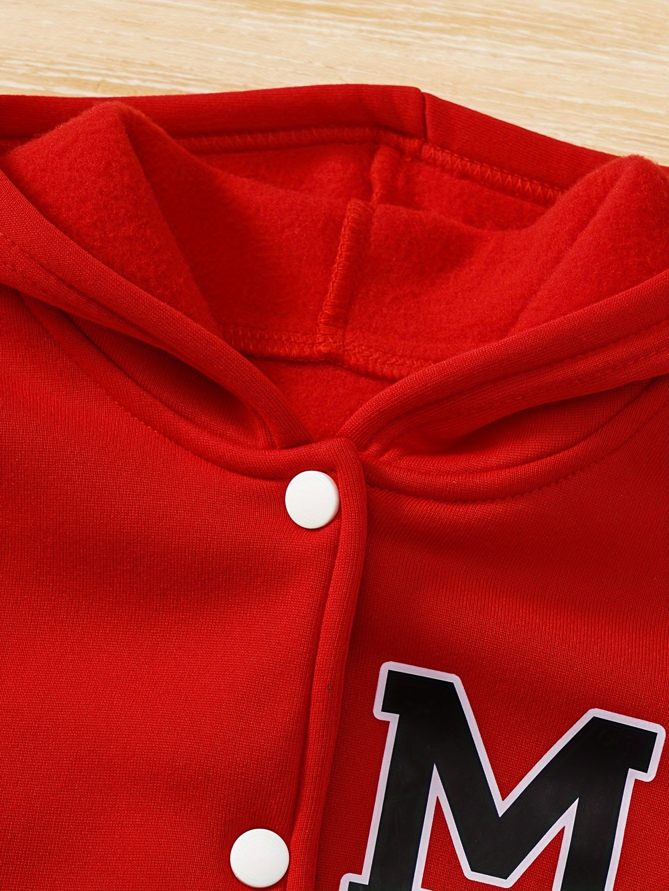 2pcs Boy's Long Sleeve Color Block Drop Shoulder Varsity Hooded Baseball Jacket & Casual Pants Outdoor Outfit, Kids Clothing For Spring Fall