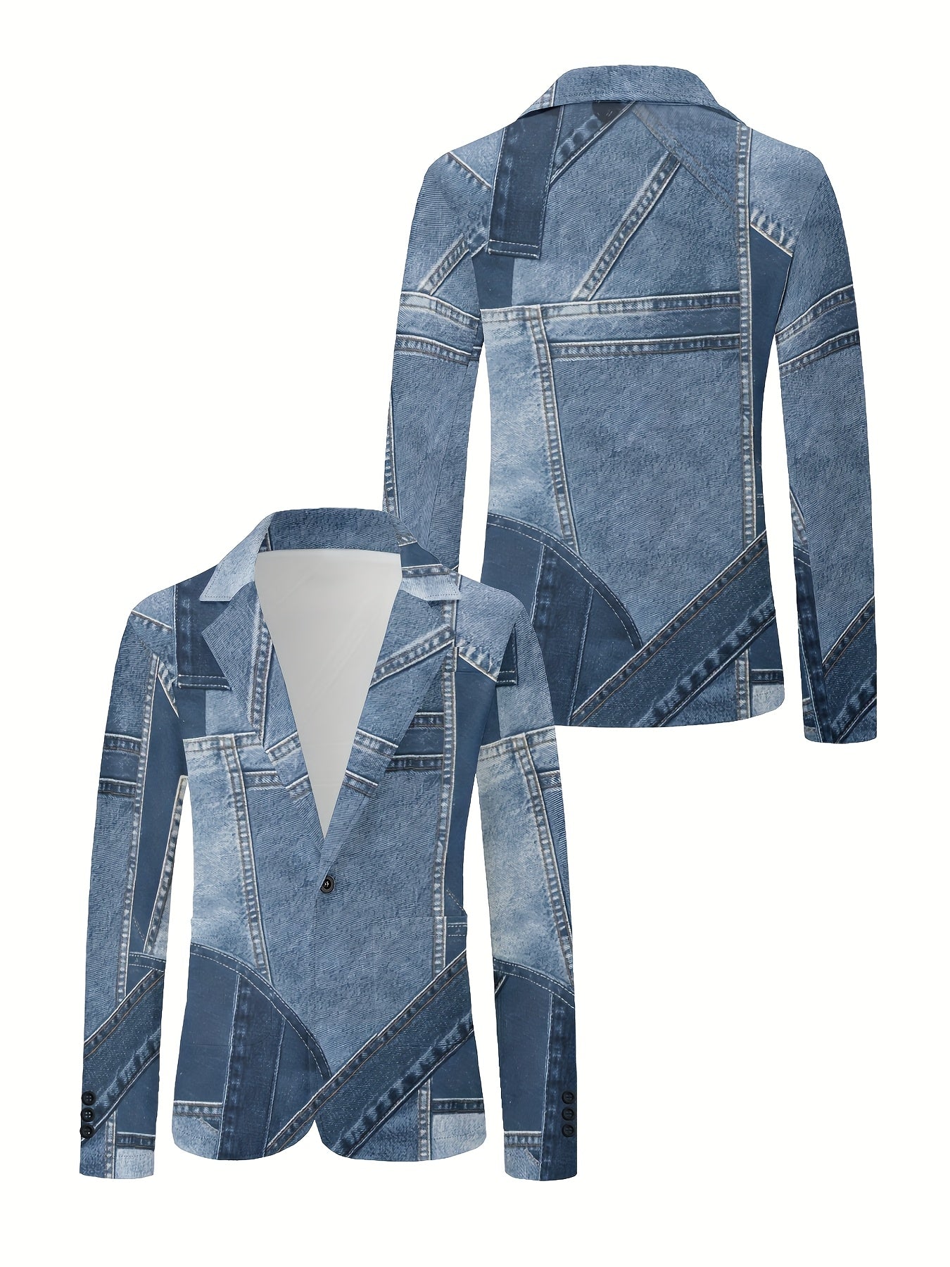Men And Women Slim Fit Nightclub Style Suits, Fashion Western-style Clothes Autumn Winter Party Digital Printed Jacket with Long Pants 2pcs Set for Men Hip Hop Outerwear Clothes Two Pieces.